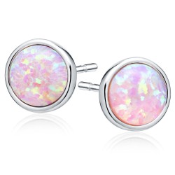 Cercei argint cu piatra roz Angel skin DiAmanti Z2021ER_OP08-DIA (Argint 925‰ 1,5 g.)